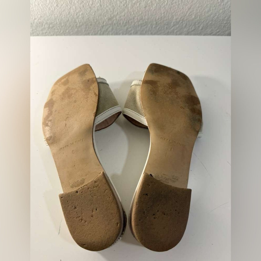Valentino Cream and Gold Slide Sandals - Picture 4 of 4